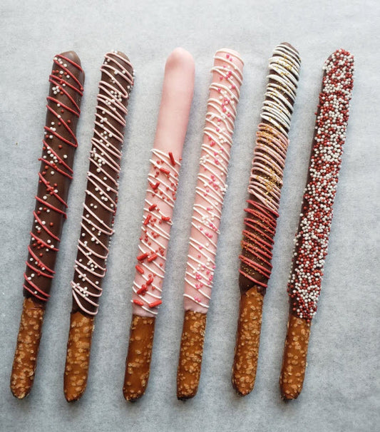 Chocolate covered pretzel rods